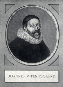 107194 Portret van Johannes Uyttenbogaert, geboren Utrecht 11 februari 1557, predikant te Utrecht (1584-1589) en te ...